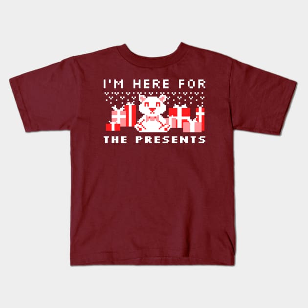 I'm here for the presents Kids T-Shirt by ArtsyStone